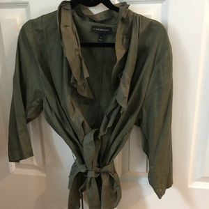 Ruffle Army Green Jacket